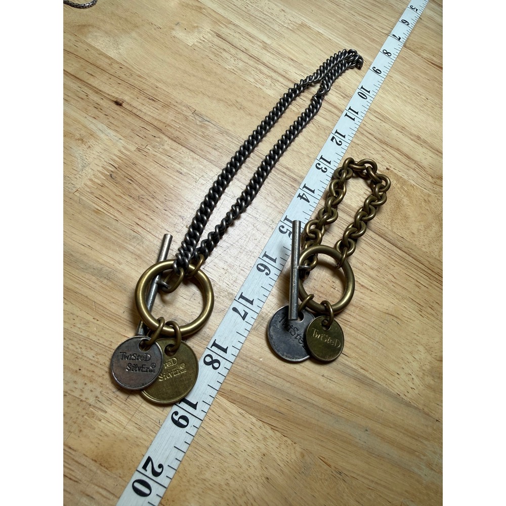 Twisted Silver Capture Double Threat Set Chunky Toggle Necklace Bracelet